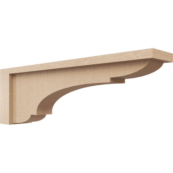 Ekena Millwork 3"W x 18"D x 6"H Thin Bryant Rough Cedar Woodgrain TimberThane Corbel, Primed Tan CORUR03X18X06BRYRCPR - main